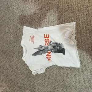 Fashion Nova Men Orange and White Graphic Tee